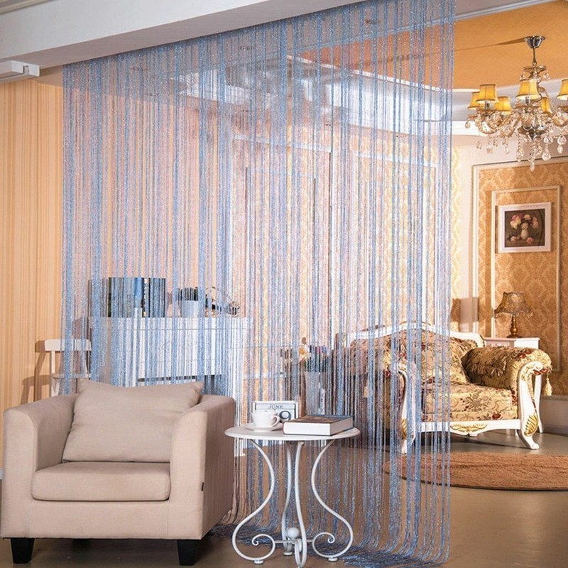 Glitter String Door Curtain Room Divider Fringe Tassel Window Panel 39inx78in gallery