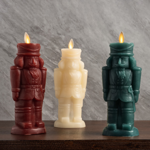 Luminara 8" Flameless Nutcracker Figural gallery