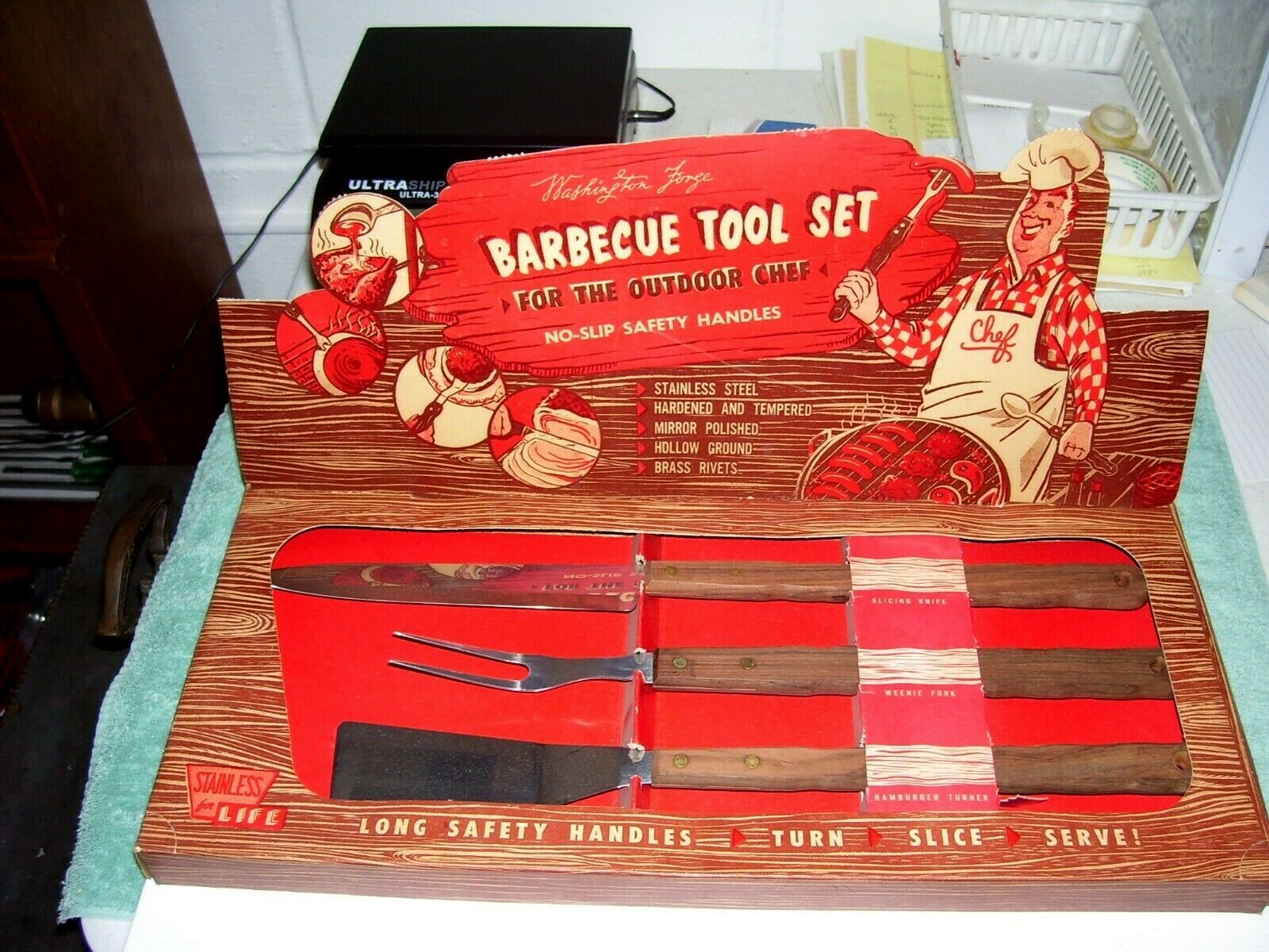Washington Forge Stainless Steel Barbecue Tool Set Original Box Unused gallery