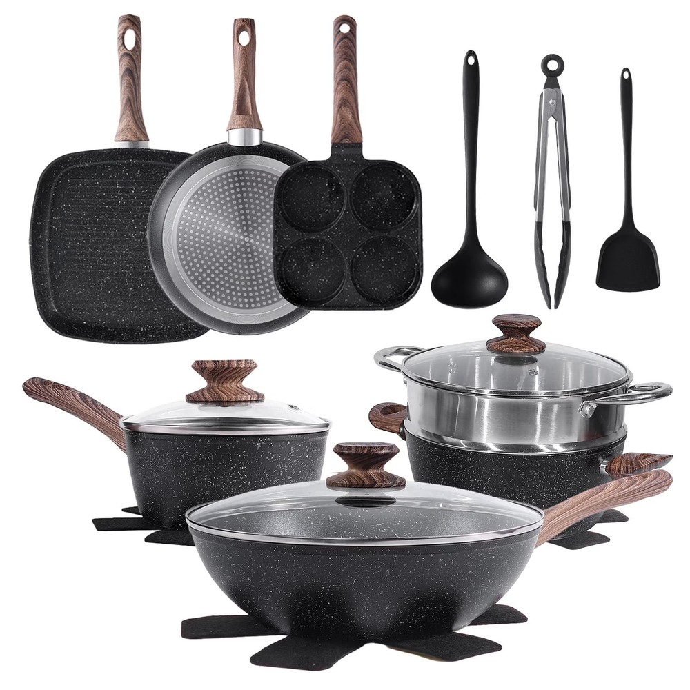 Concetta 17-Piece Non-Stick Cookware Set – PFOA/PFOS-Free