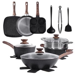 Concetta 17-Piece Non-Stick Cookware Set – PFOA/PFOS-Free