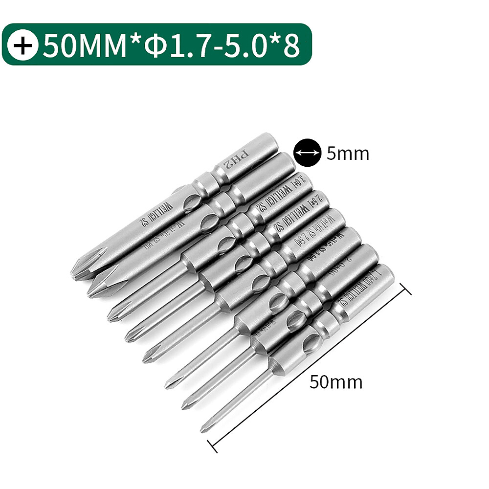 6mm Round Shank Magnetic Screwdriver Bit Phillips PH00 PH0 PH1 PH2 Long 50-150mm gallery