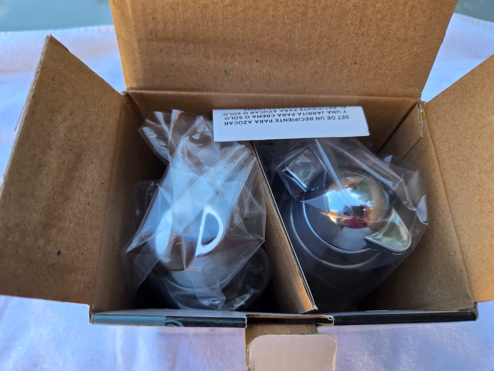 Service Ideas SSC85 Sugar and Creamer Set 8oz 18/8 Stainless Steel New In Box gallery