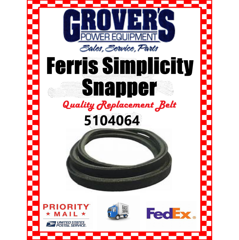 FERRIS SNAPPER Deck Belt Part # 5104064 & 5105453 -Fits SRS