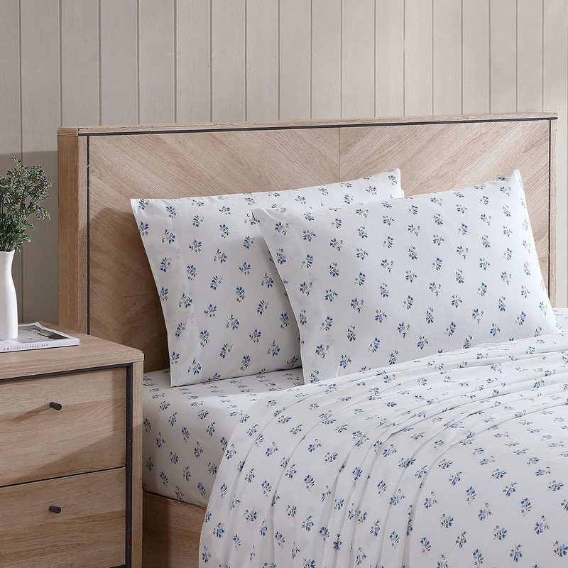 Queen Sheets, Cotton Percale Bedding Set, Crisp & Cool Ideal Bedding Set (B. gallery
