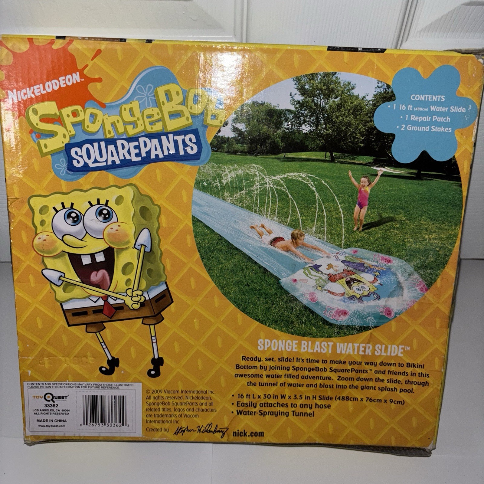 2009 SpongeBob SquarePants Sponge Blast Water Slide NIB 16 Ft Long gallery