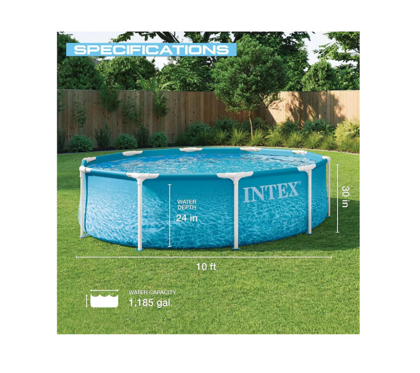 Intex 28206EP 10Ft X 30In Beachside Metal Frame Above Ground Pool Pool Only gallery