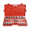 21 PC 3/4 in Drive Socket Wrench Set 12-Point METRIC Ratchet Extension Bar gallery