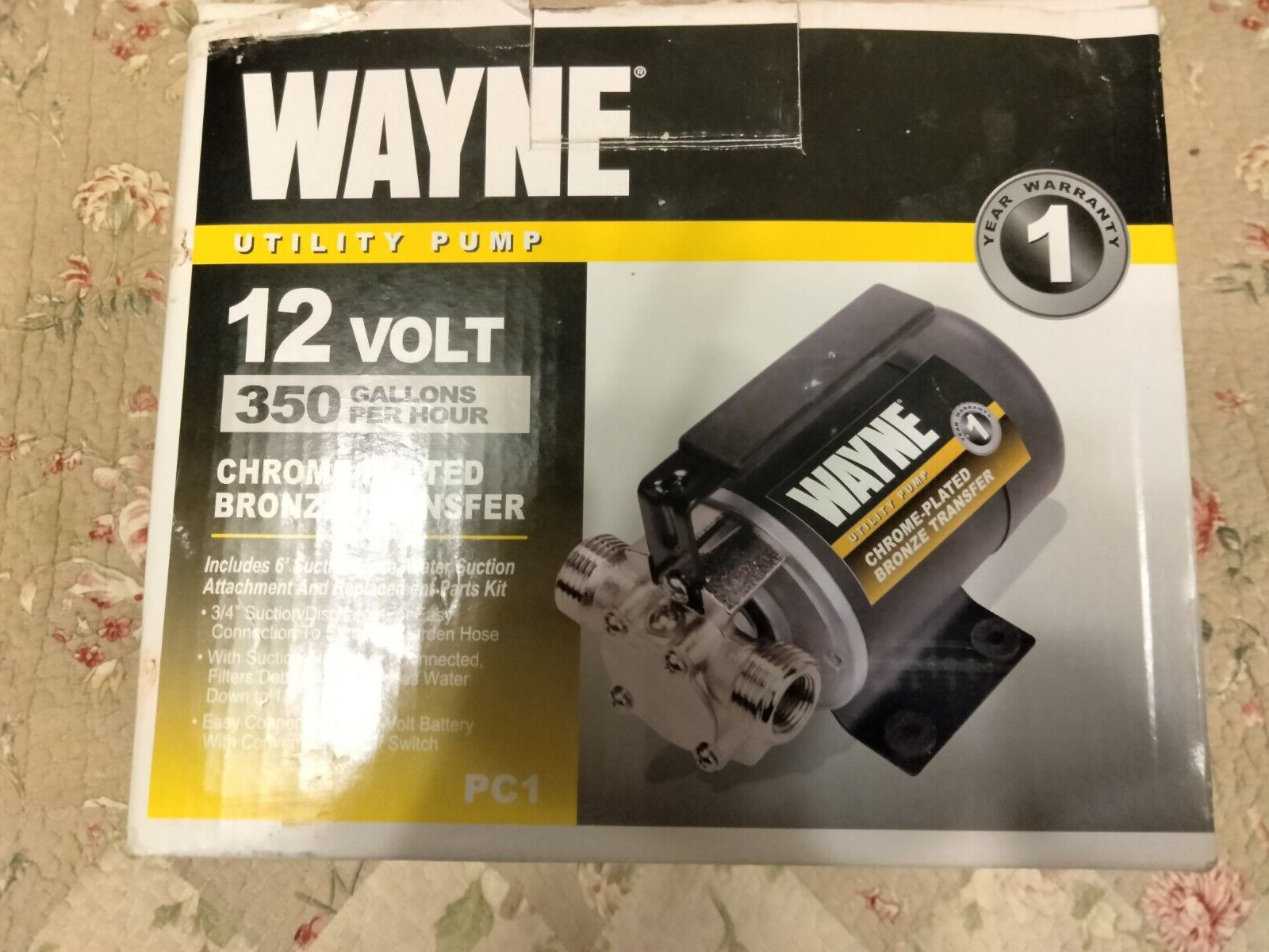 Wayne Utility pump PC1-12V Bronze Plated Transfer 350 Gallons Per Hour-Portable gallery