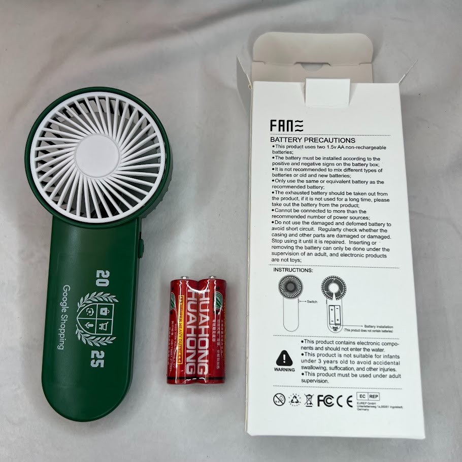 Portable Handheld Fan 1 Speed Mini Battery Included gallery