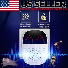 Ultrasonic Pest Repeller Plug In, Mouse Rat Roach Repellent for Home Warehouse