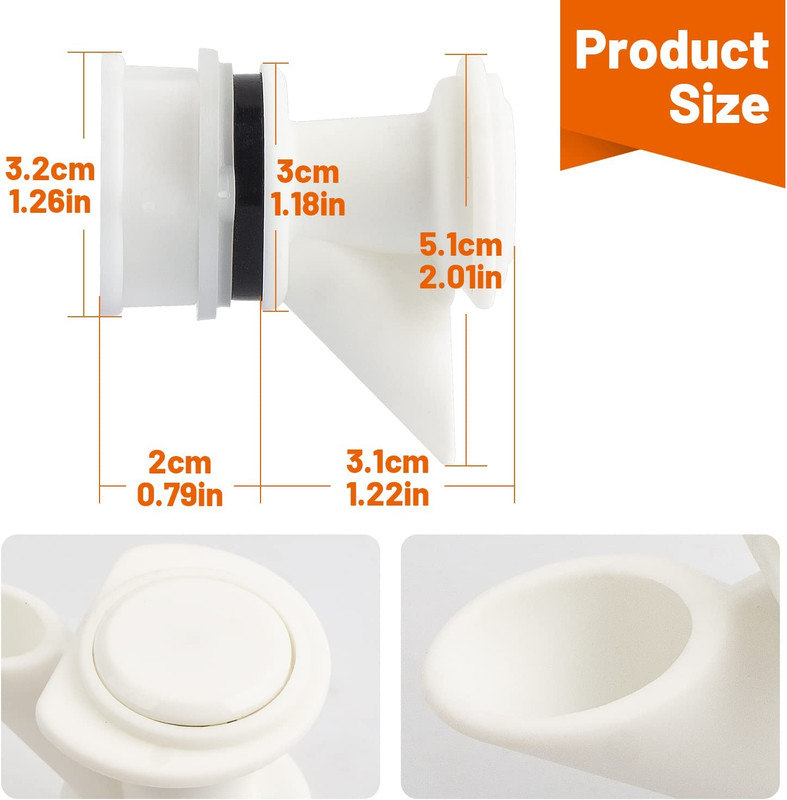 3Pcs Push-Button Spigot Cooler Spigot to Igloo 2-10 Gallon Water Coolers Durable gallery
