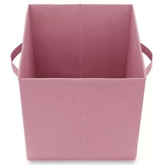 Casafield™ ~ 11″ Storage Bin ~ Polyester Cube ~ Pink ~ Solid Pattern