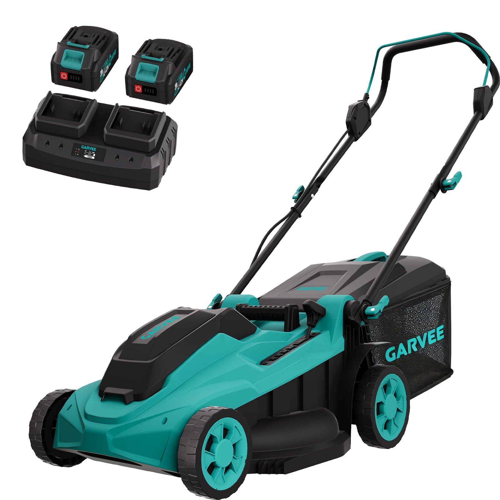 40V Cordless Lawn Mower 17-Inch Push Mower 6 Height Settings 40L Grass Bag gallery