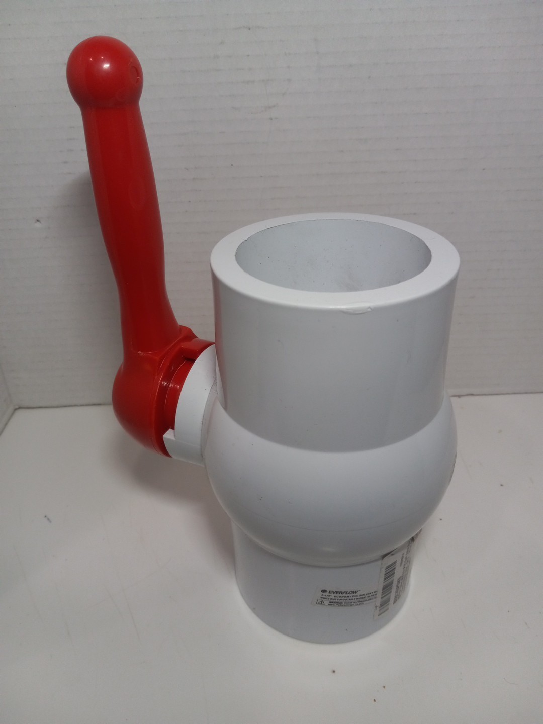Everflow Valve PVC Ball Valve Red T-Handle Water Shut-Off 2 1/2" Solvent Connect gallery
