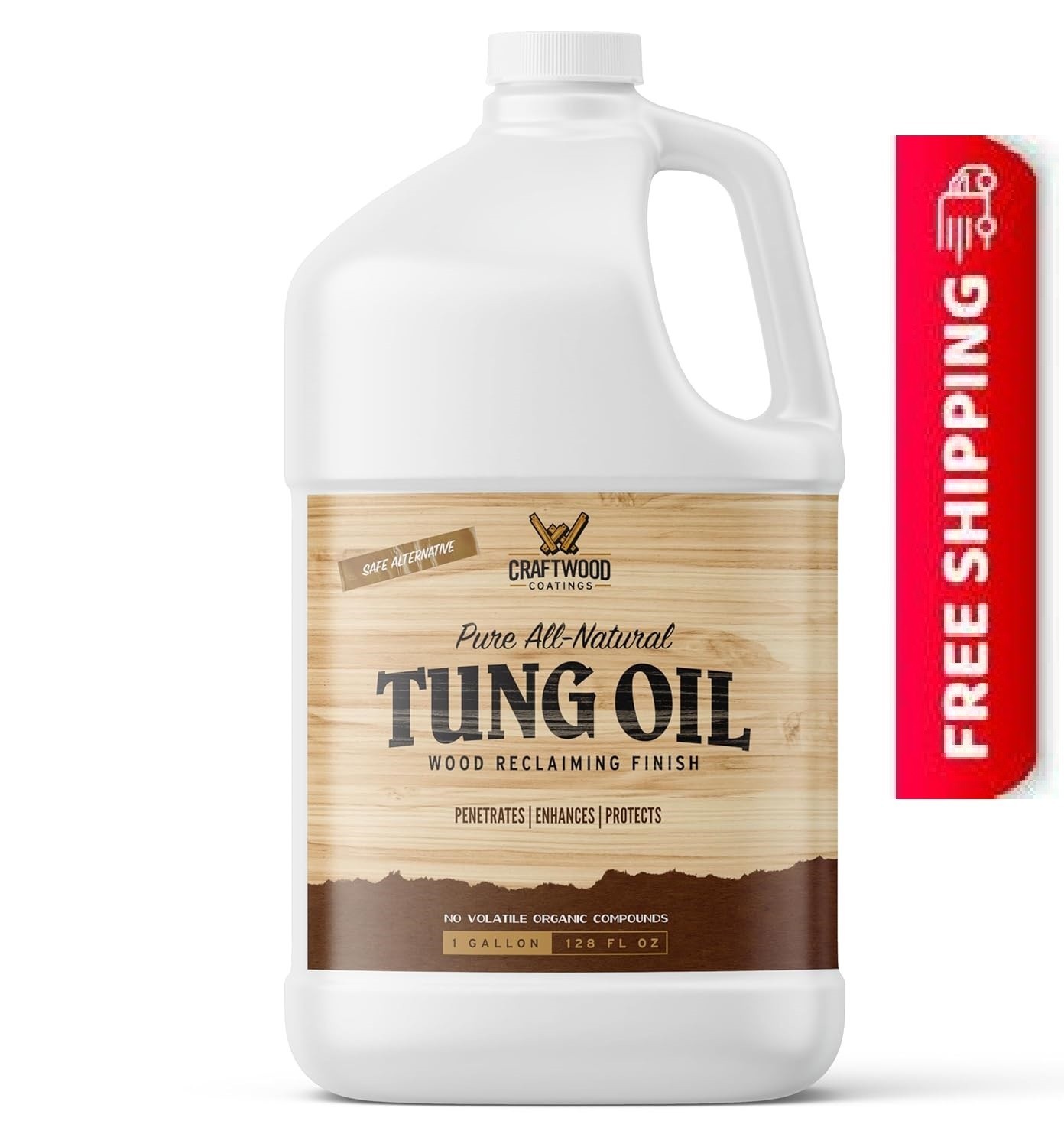 Tung Oil | Biodegradable | All Natural | Premium Wood Finishing Oil | 1 Gallon | gallery