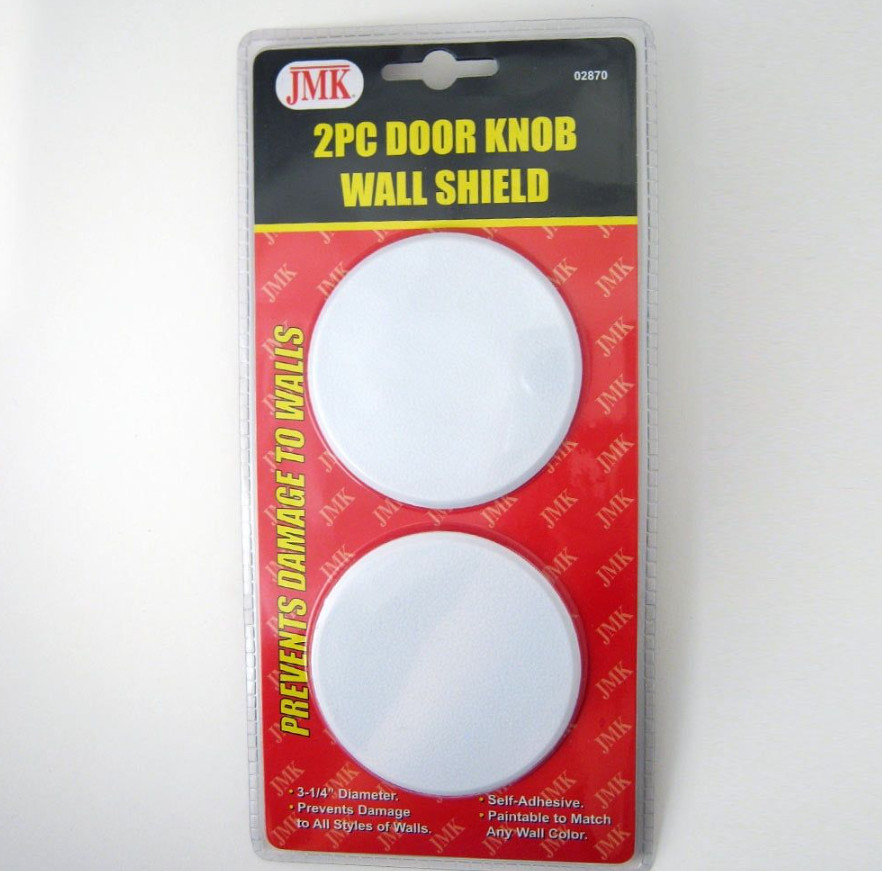 4 Wall Protector Door Knob Prevent Drywall Holes Dings White 3 1/4" Round Shield gallery