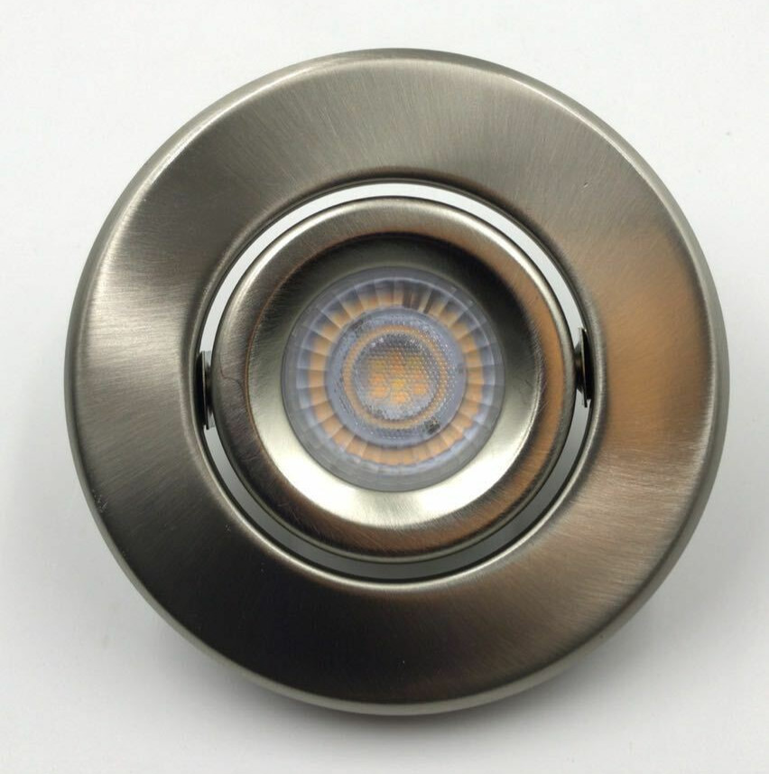 12 PACK,4 INCH CAN MR16 RECESSED LIGHT ADJUSTABLE RING GIMBAL TRIM LV44006SN gallery