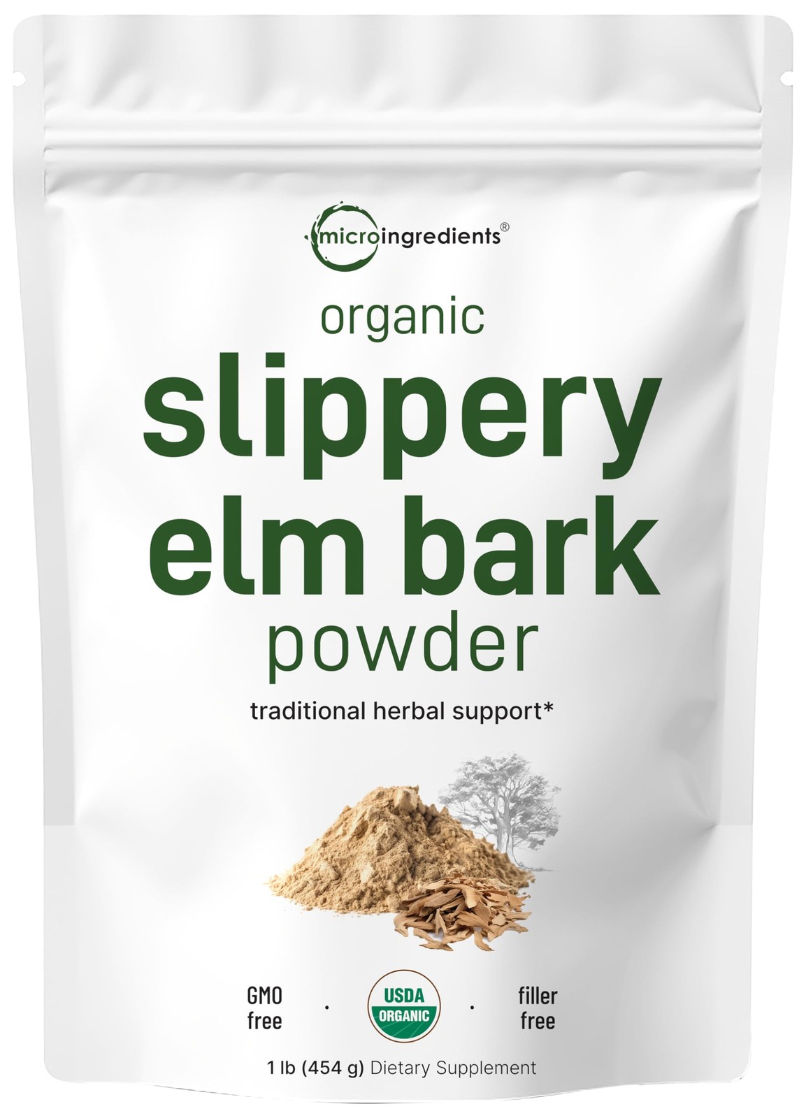 Micro Ingredients Sustainably US Grown, Organic Slippery Elm Bark Powder, 1 P... gallery