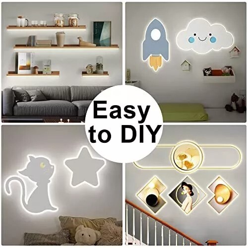 White Cob Led Strip Lights With Rf Remote 16.4ft 4000k Dimmable Bright Neutral W gallery