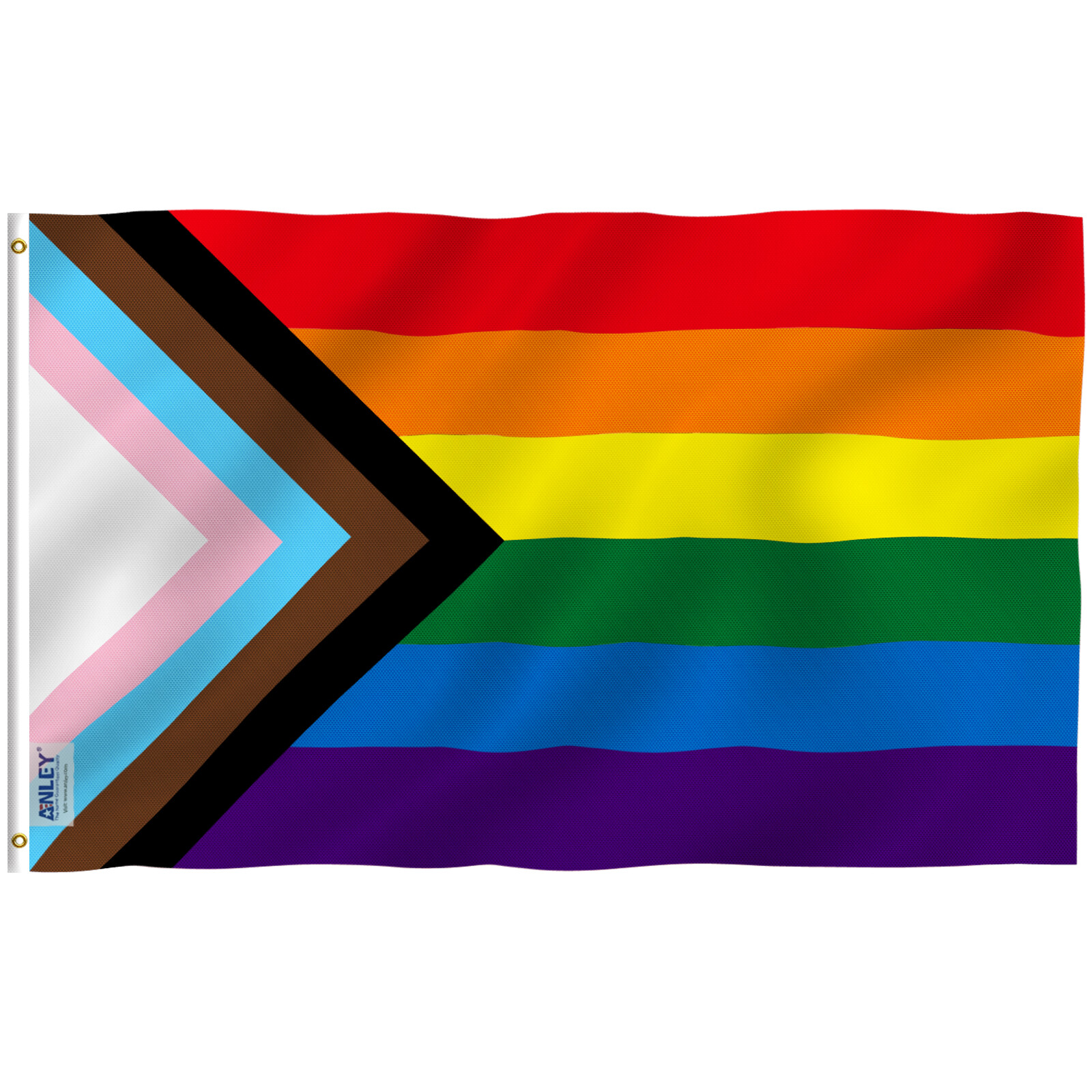 Anley Fly Breeze 3x5 Feet Progress Pride Rainbow Flag - LGBT Flag Polyester gallery