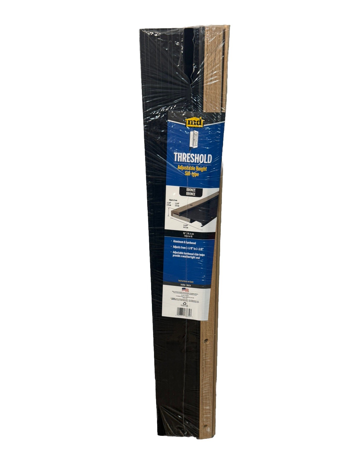 5-5/8 In. X 3 Ft. Bronze Sill Threshold Bronze Adjustable Aluminum /Hardwood Os gallery
