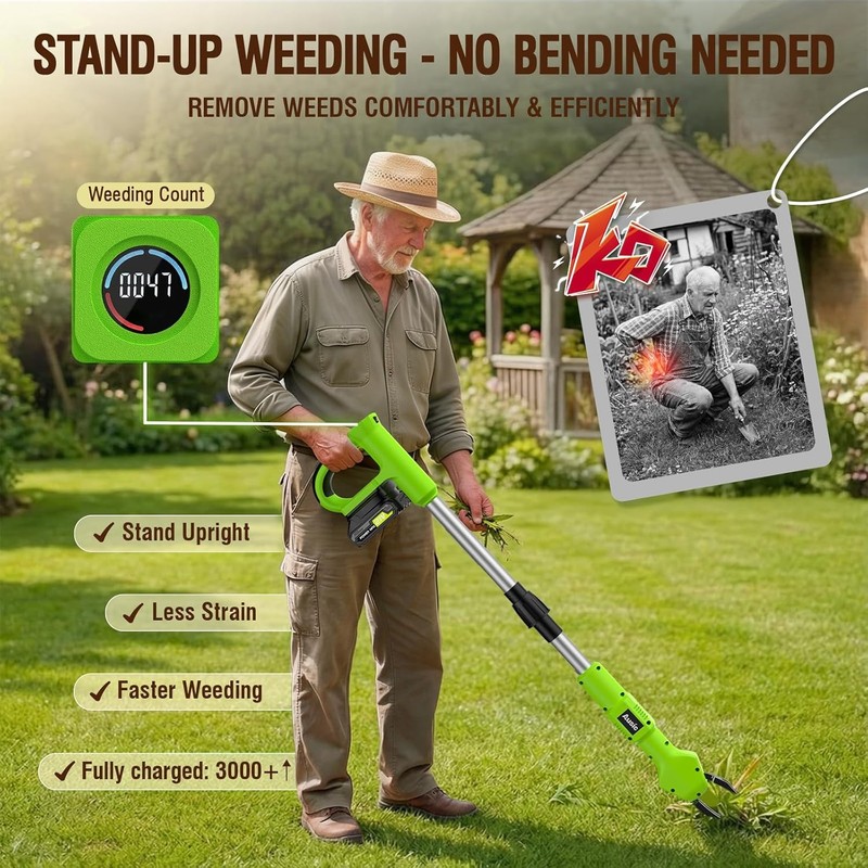 Cordless Weed Puller Bush pull Grass Pickup Wacker Tool Collect Retrieve Jaw gallery