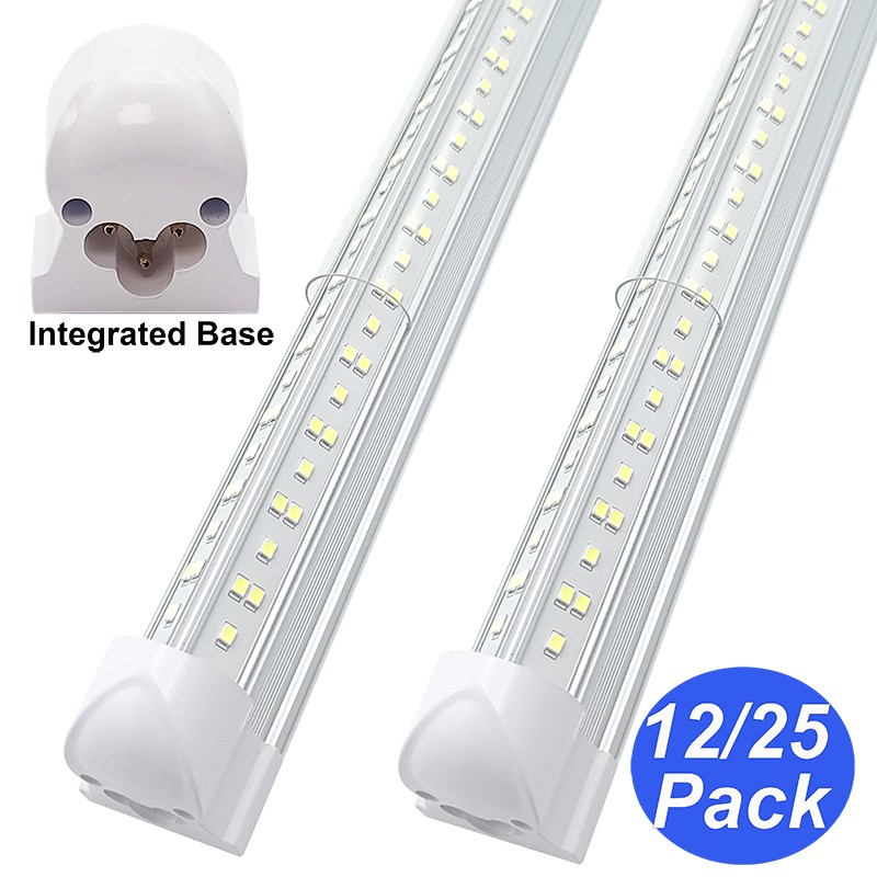 12/25Pcs 8FT LED Shop Lights Fixture Linkable Ceiling Lights For Garage Workshop gallery