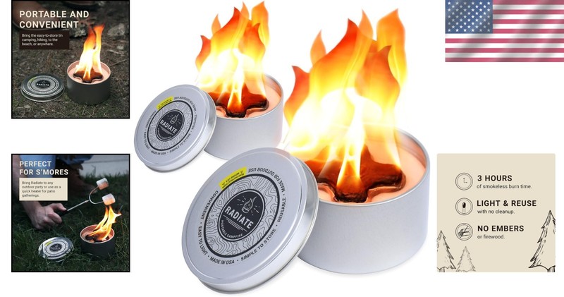 Lightweight White Firepit Campfire - 2 Hours Burn gallery