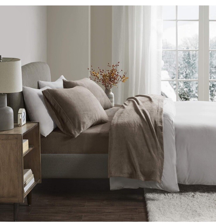 Sleep Philosophy True North Soloft Plush Bed Sheet Set, Wrinkle Resistant, Wa... gallery