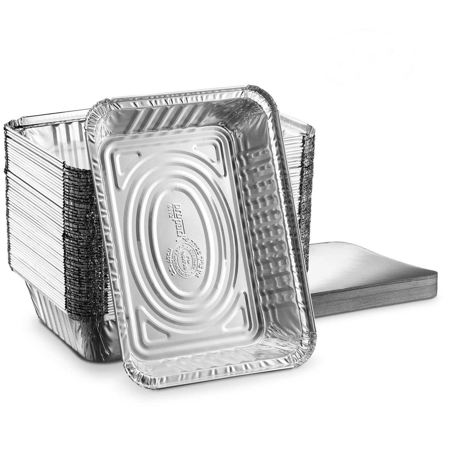 [50 Pack - 2 1/4lb Combo] Propack Disposable Aluminum Foil Meal Prep Cookware... gallery