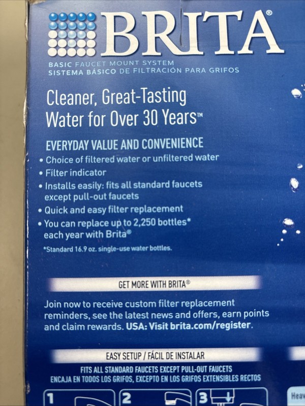 BRITA Basic Water Filter Faucet System White with Filter Removes 99% of Lead gallery