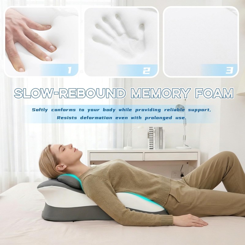 obvade Memory Foam Ergonomic Reading Pillow for Bed, MultiPosition Support Pi... gallery