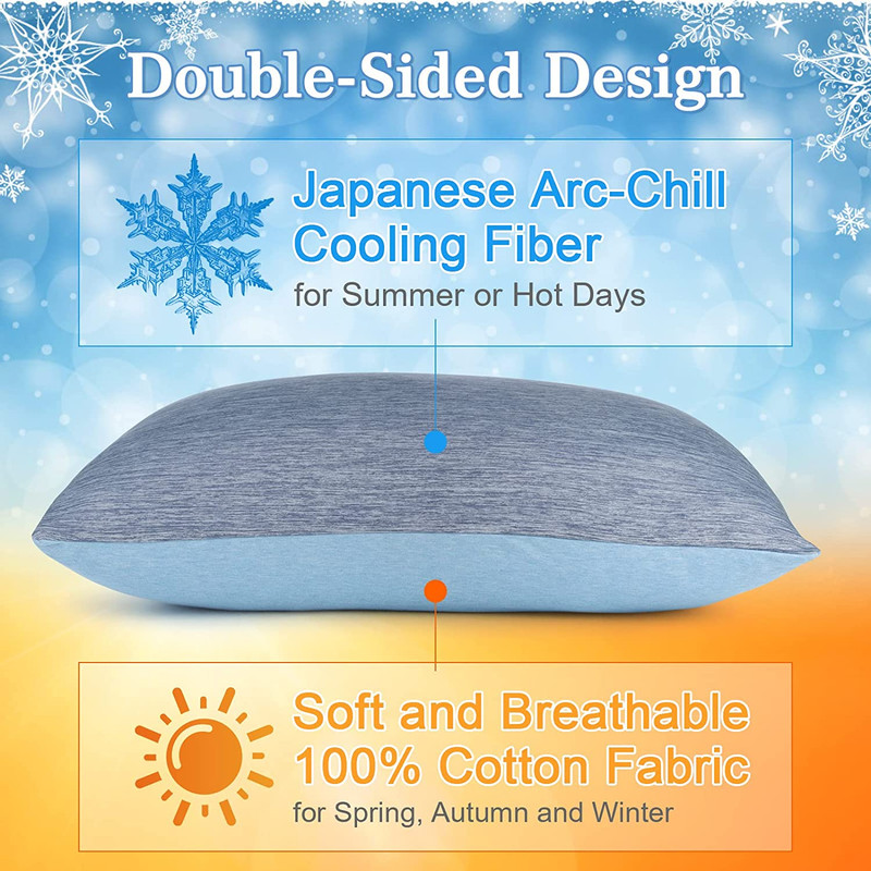 Blue Cooling Blanket & Pillow Cases Set - 59"x79" + 20"x26" Standard Size gallery