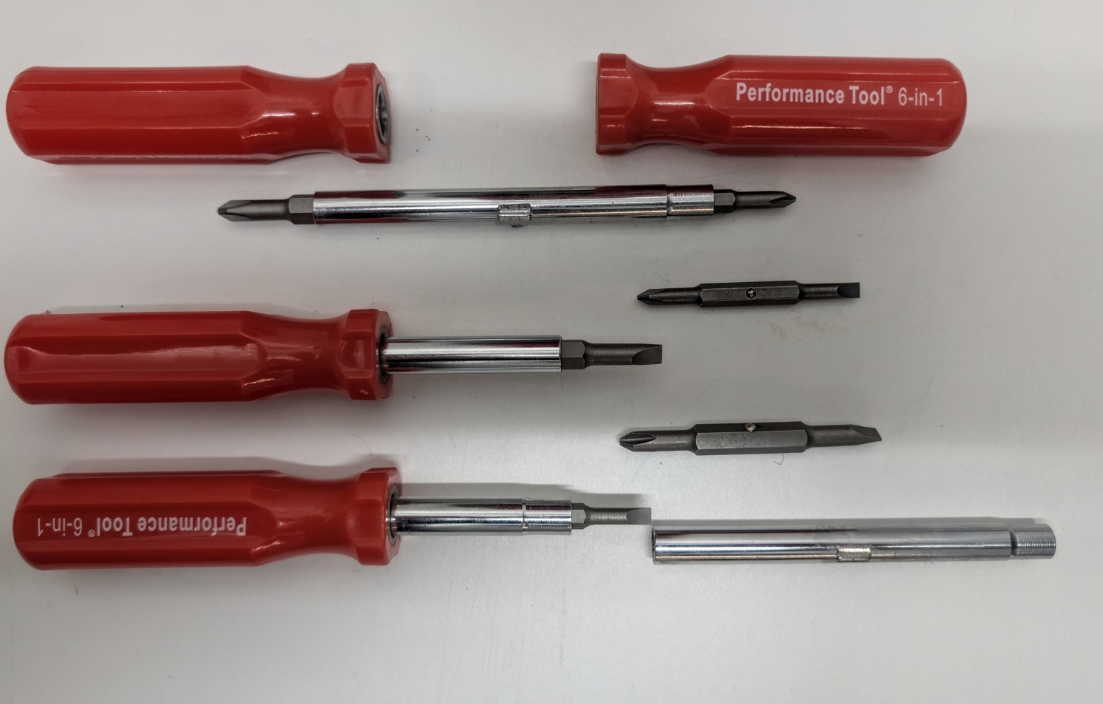(12) Performance Tool W975 6-in-1 Quick Change Screwdrivers NEW (Case Of 12) gallery