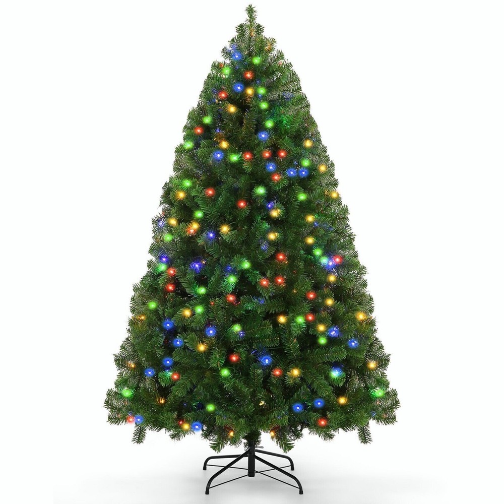 Prelit Artificial Christmas Tree +Lights 6ft/7.5ft Snow Flocked Holiday Xmas🎄