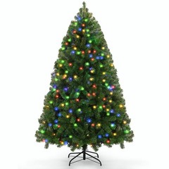 Prelit Artificial Christmas Tree +Lights 6ft/7.5ft Snow Flocked Holiday Xmas🎄