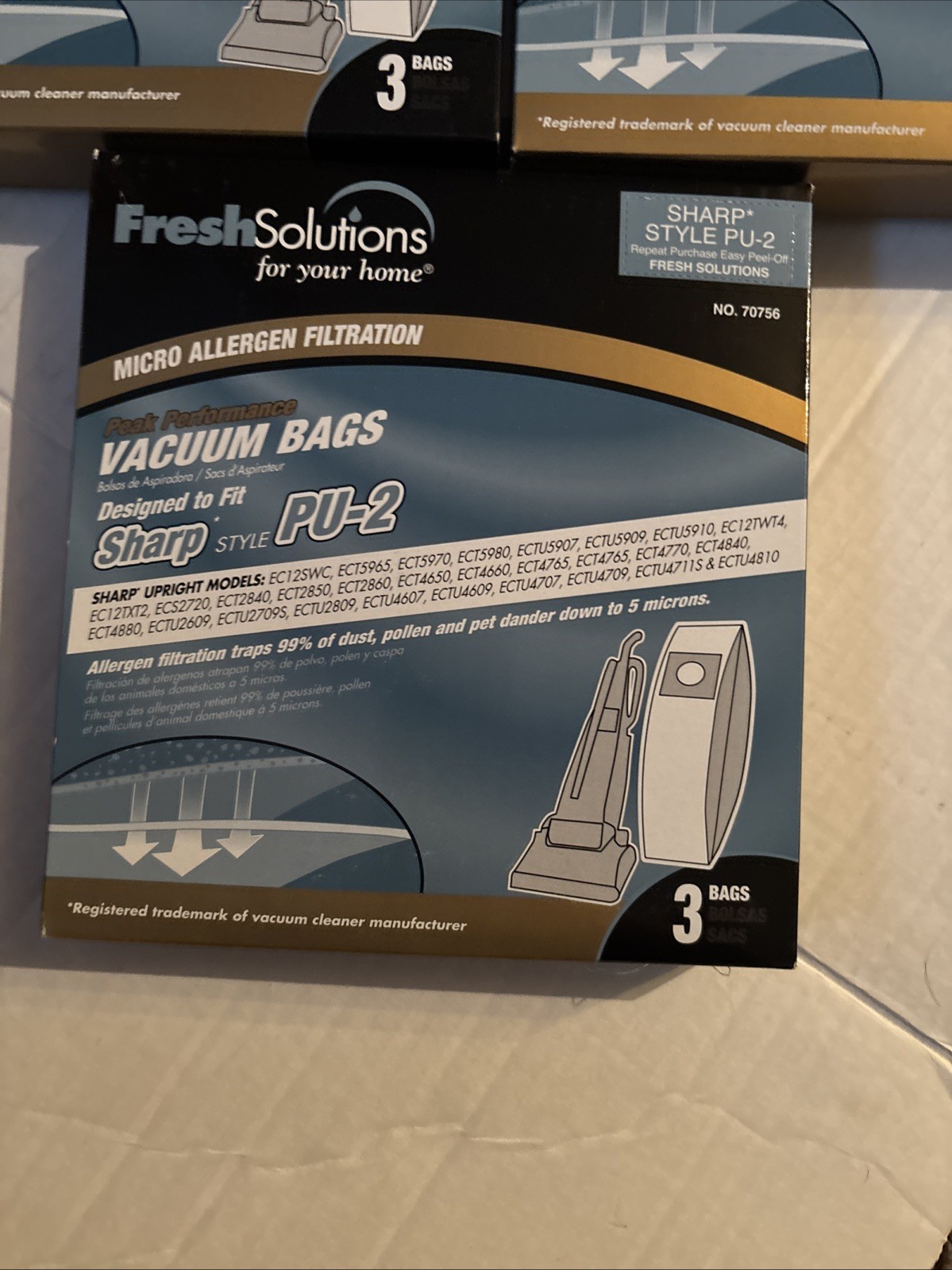 Sharp Style PU-2 Disposable Vacuum Cleaner Bags 3 Pks Of 3Fresh Solutions #70756 gallery