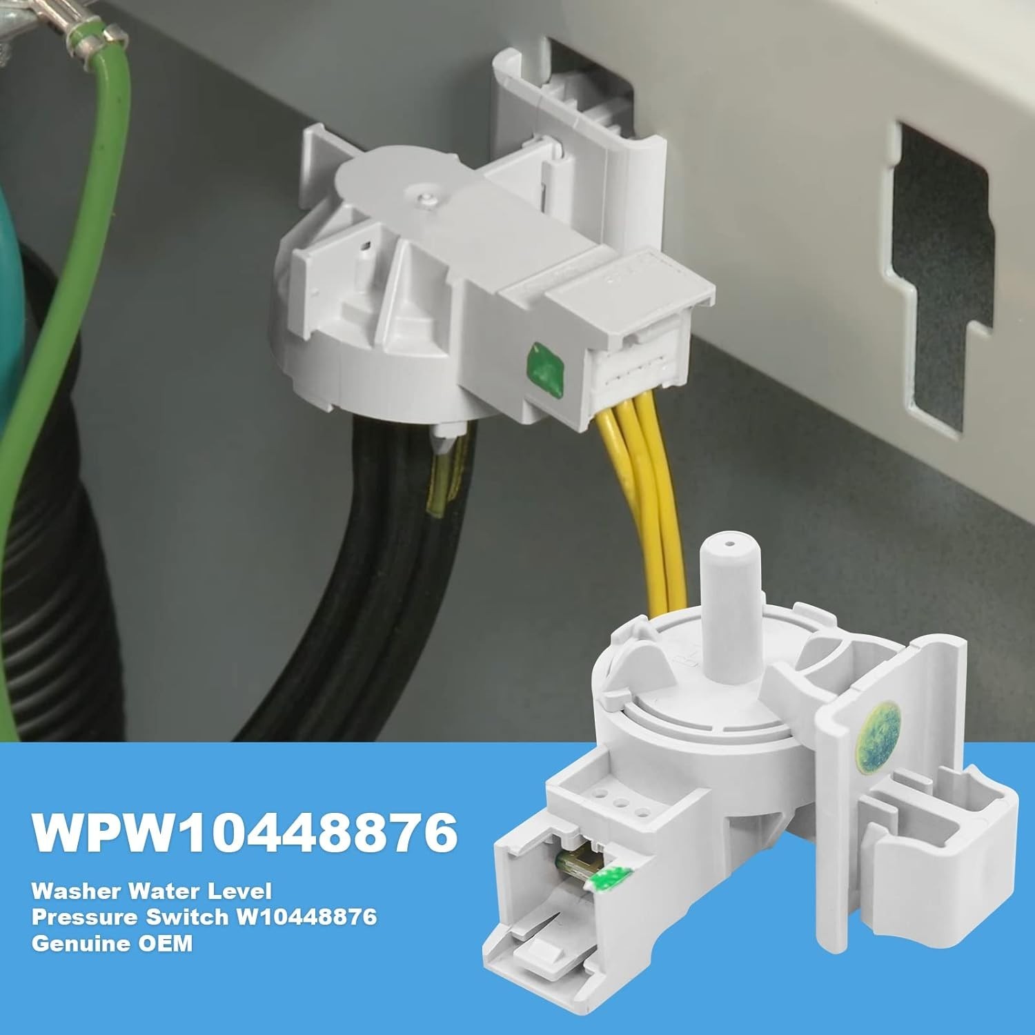 Washer Water Level Switch For Whirlpool 7MWFW75HEFW0 WFW80HEBW0 WFW88HEAC0 gallery