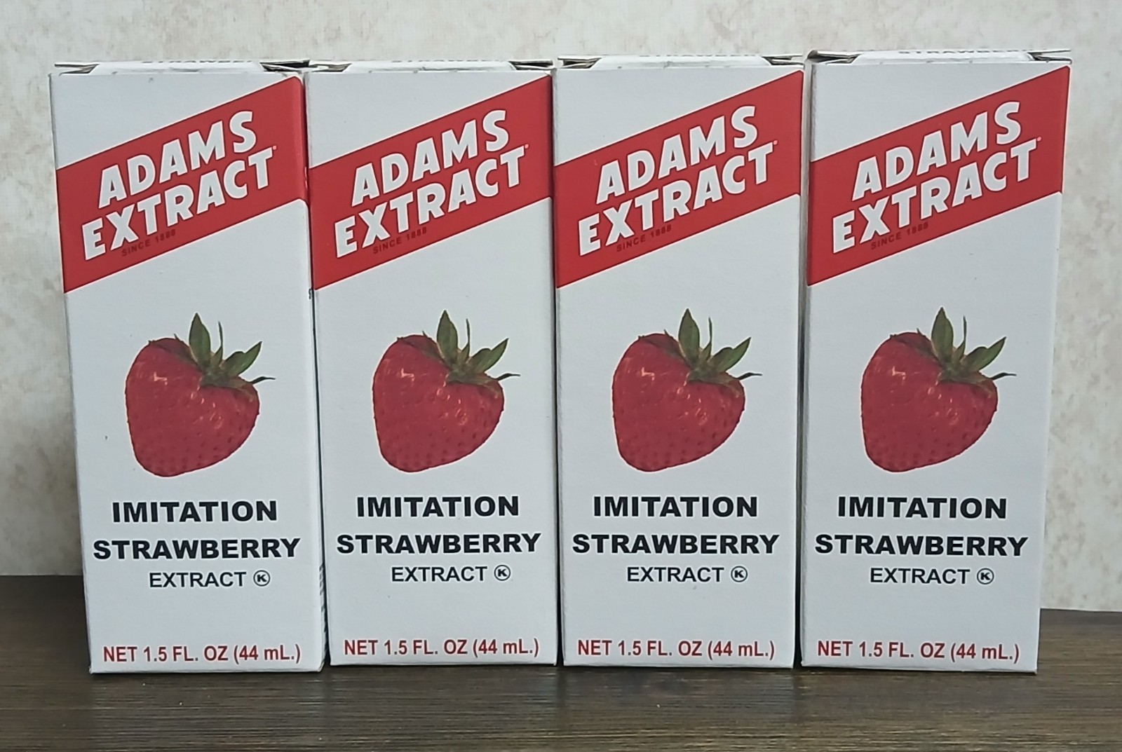 Adams Extract Imitation Strawberry Extract 4 (1.5 Oz Bottles) Exp May 21, 2027 gallery