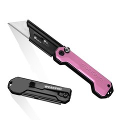 WORKPRO EDC Folding Utility Knife Foldable Small Pocket Knife with Belt Clip New