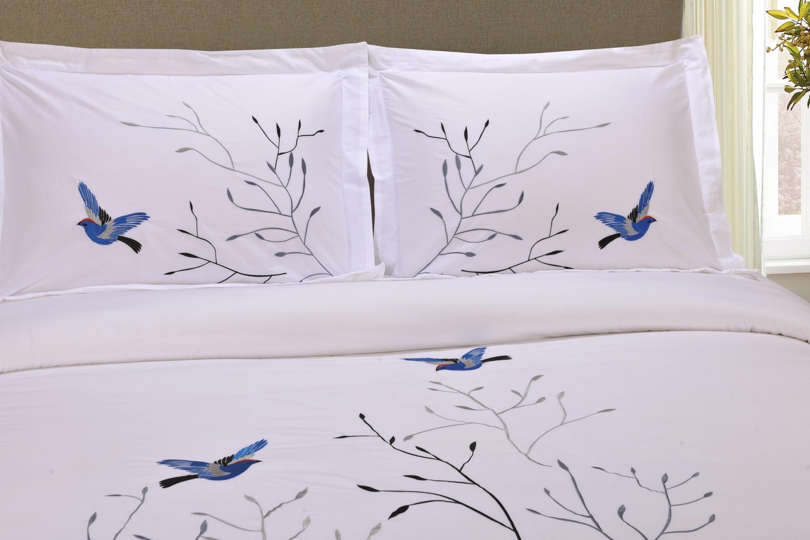 Swallow Cotton 200 Thread Count Duvet Cover Set, Comforter Cover, Essentials,... gallery