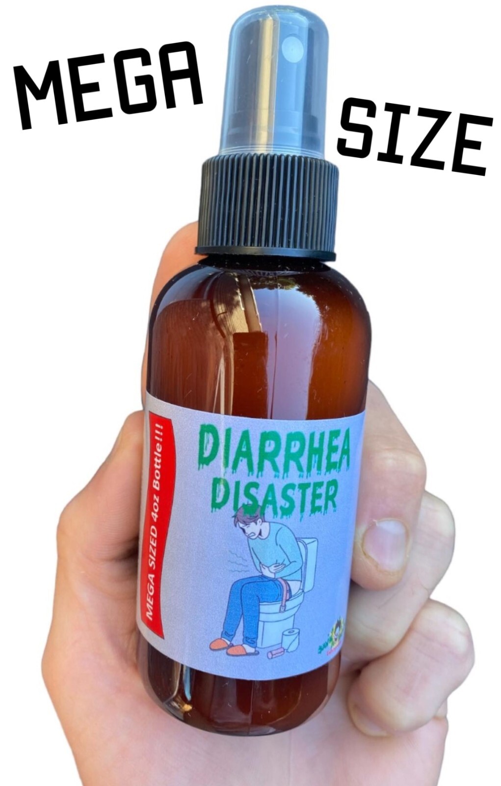 DIARRHEA DISASTER MEGA 4OZ SIZE BOTTLE - Fart Spray Gone Wrong! GaG Prank Joke gallery