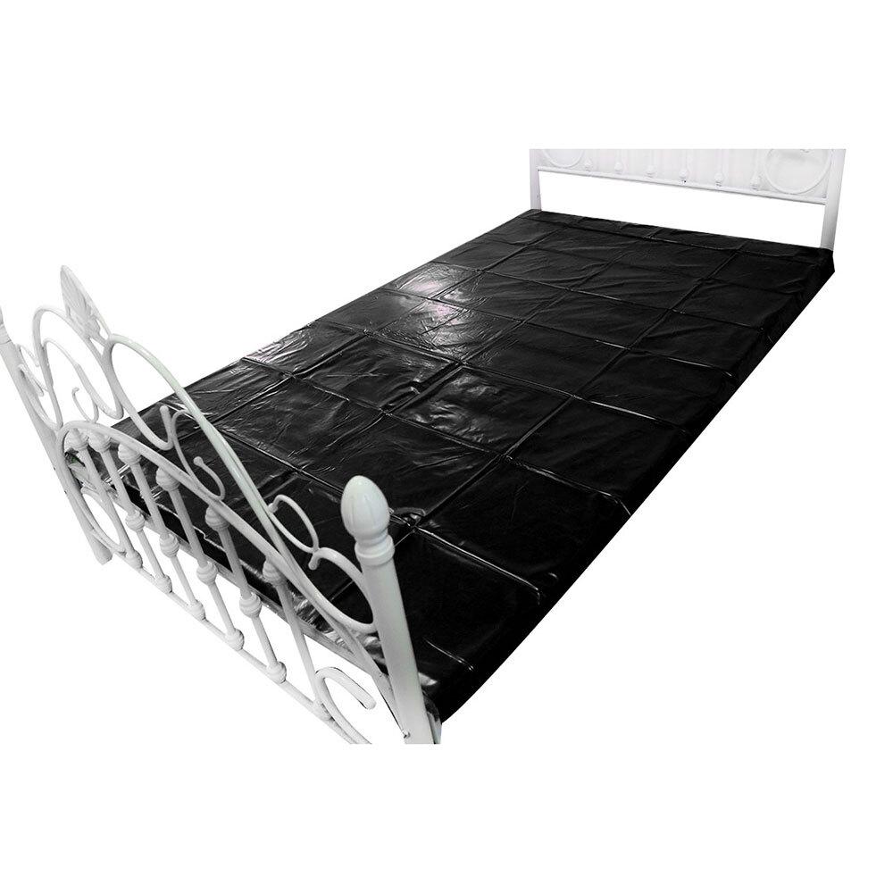 Waterproof Black PVC Bed Sheet Cover for Wet Games Full Size Bedding Sheet USA gallery
