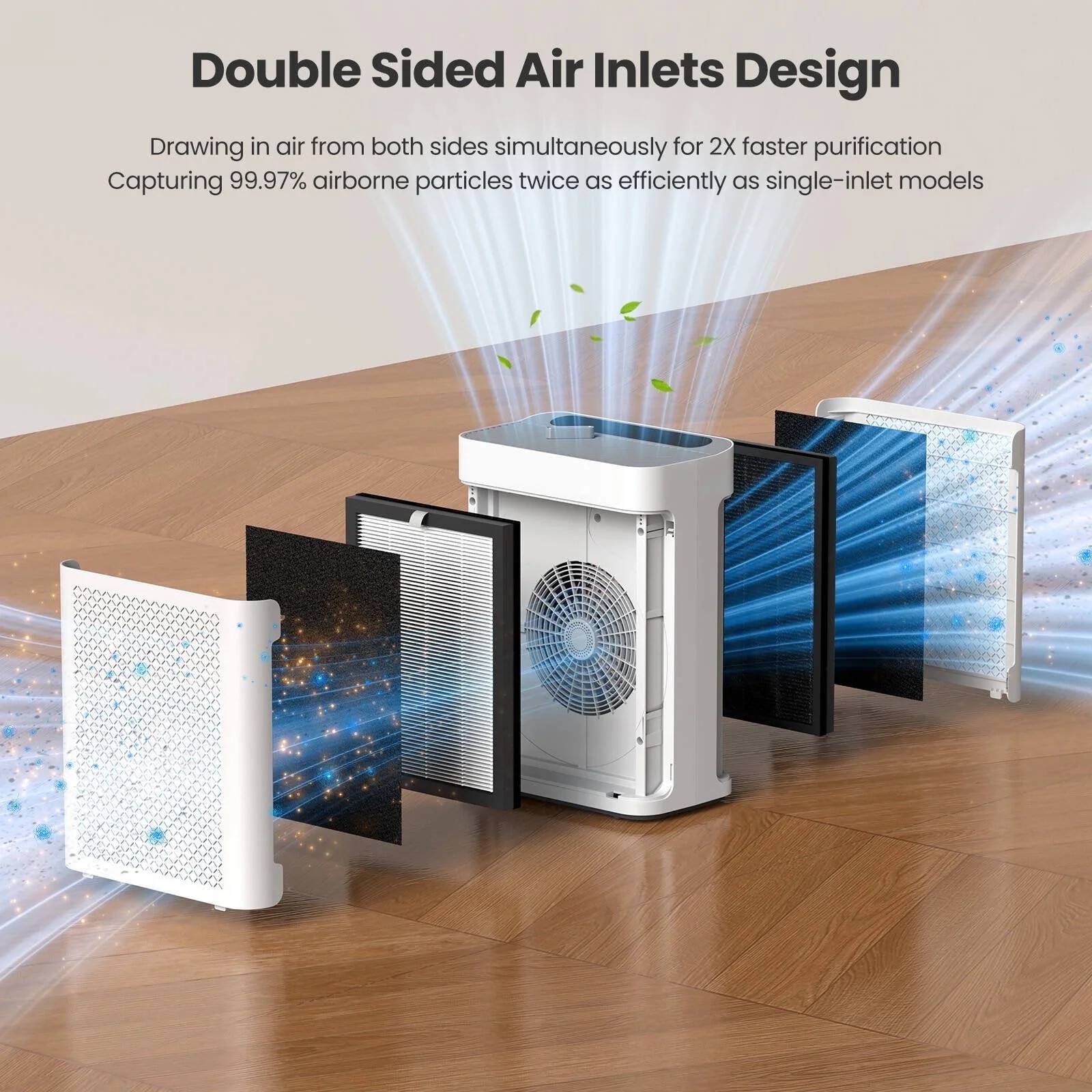 RENPHO Air Purifier for Large Room up to 3000 Sq.ft, Double Washable HEPA Filter gallery