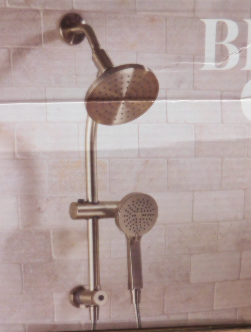 Better Homes & Gardens Dual Docking Magnetic Slide Bar Combo Showerhead-Satin gallery