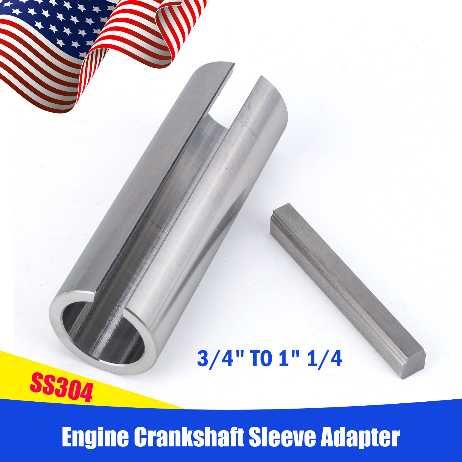 3/4" to 1" Inch w/Step Key Gas Engine Pulley Crankshaft Sleeve Adapter Predator gallery