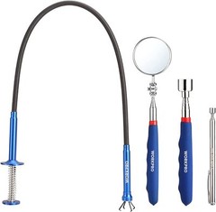 WORKPRO 4 PIECES Telescopic Magnet Pick Up Tool Set Auto Repair Claw Grabber