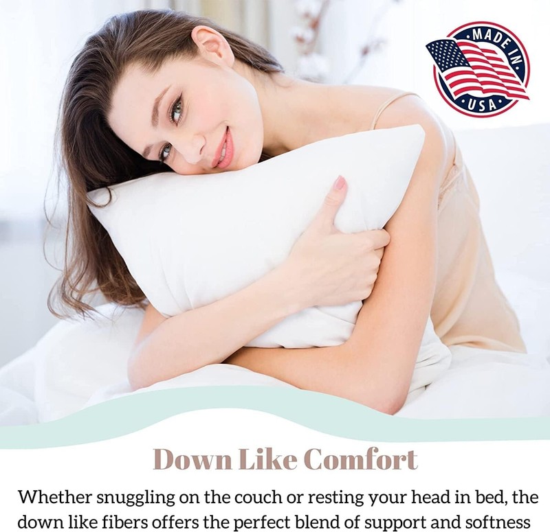 Premium Polyester Pillow Insert - 20x20 Pillow Form - Machine Washable, Soft ... gallery