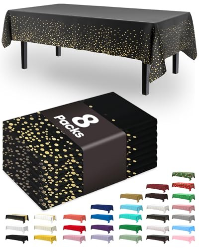 Plastic Table Cloth Disposable - 8 Packs, Table Cloth for Retangle Table, gallery